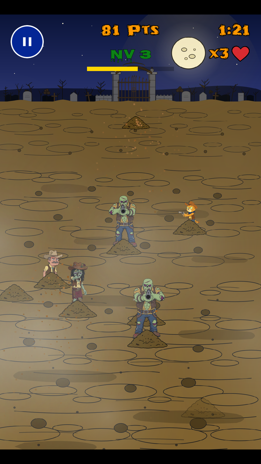 Combate contra zombis en Dirt Zombie