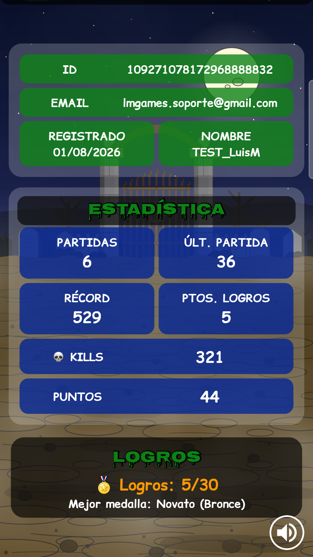Perfil del jugador